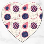 Fruits Halves Pattern Design Jigsaw Puzzle (Heart)