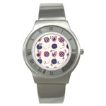 Fruits Halves Pattern Design Stainless Steel Watch