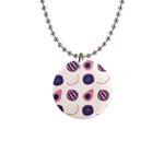 Fruits Halves Pattern Design 1  Button Necklace
