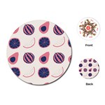 Fruits Halves Pattern Design Playing Cards Single Design (Round)