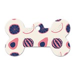 Fruits Halves Pattern Design Dog Tag Bone (One Side)