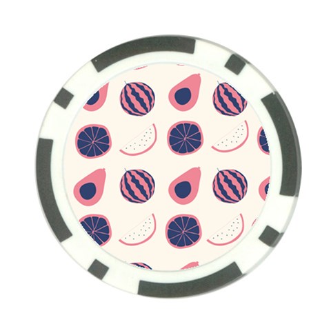 Fruits Halves Pattern Design Poker Chip Card Guard (10 pack) from ArtsNow.com Front