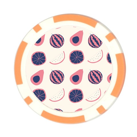 Fruits Halves Pattern Design Poker Chip Card Guard (10 pack) from ArtsNow.com Front