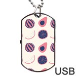 Fruits Halves Pattern Design Dog Tag USB Flash (Two Sides)