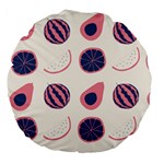 Fruits Halves Pattern Design Large 18  Premium Round Cushions