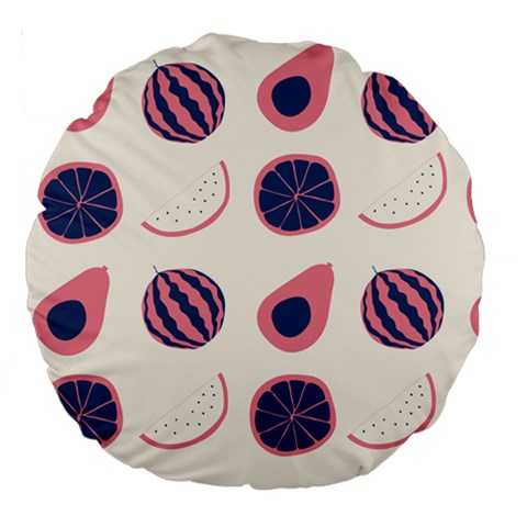 Fruits Halves Pattern Design Large 18  Premium Round Cushions from ArtsNow.com Back
