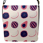 Fruits Halves Pattern Design Flap Closure Messenger Bag (S)