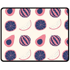 Fruits Halves Pattern Design Two Sides Fleece Blanket (Medium) from ArtsNow.com 58.8 x47.4  Blanket Back