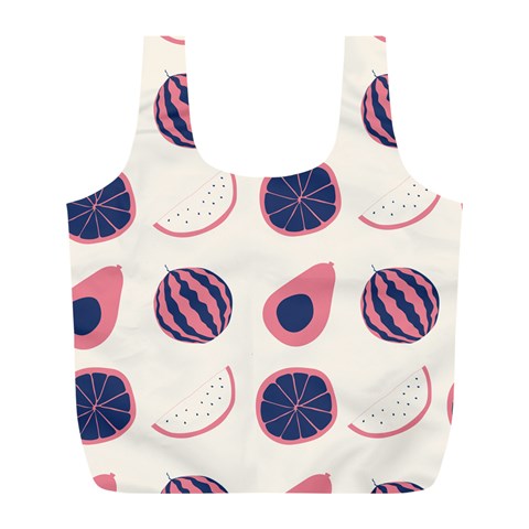 Fruits Halves Pattern Design Full Print Recycle Bag (L) from ArtsNow.com Back