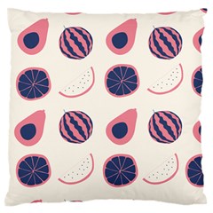 Fruits Halves Pattern Design Large Premium Plush Fleece Cushion Case (Two Sides) from ArtsNow.com Back