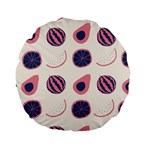 Fruits Halves Pattern Design Standard 15  Premium Flano Round Cushions