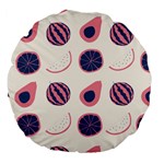 Fruits Halves Pattern Design Large 18  Premium Flano Round Cushions