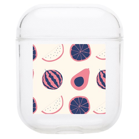 Fruits Halves Pattern Design Soft TPU AirPods 1/2 Case from ArtsNow.com Front