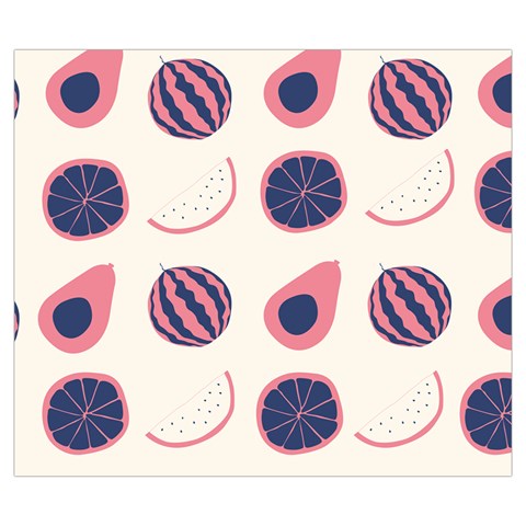 Fruits Halves Pattern Design Zipper Large Tote Bag from ArtsNow.com Front