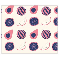 Fruits Halves Pattern Design Zipper Large Tote Bag from ArtsNow.com Back