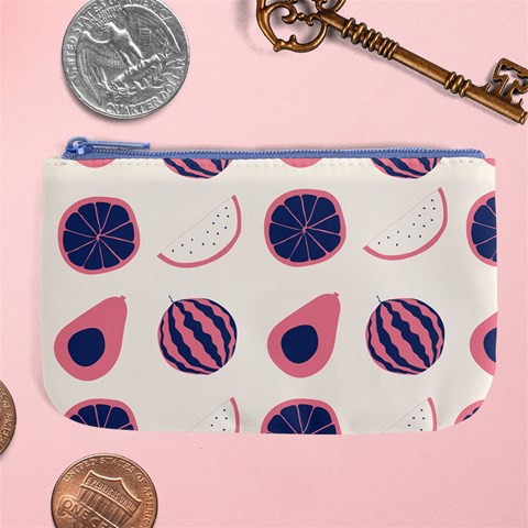 Fruits Halves Pattern Design Large Coin Purse from ArtsNow.com Front
