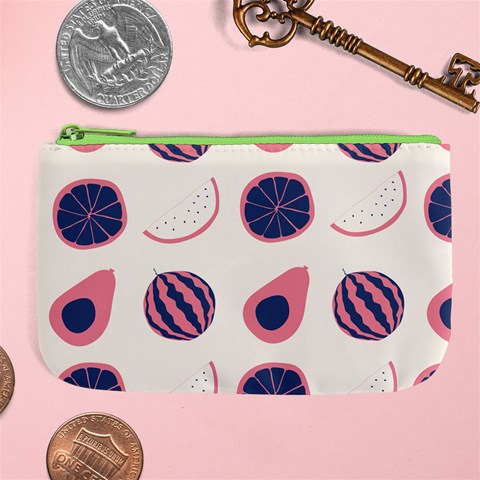 Fruits Halves Pattern Design Large Coin Purse from ArtsNow.com Front