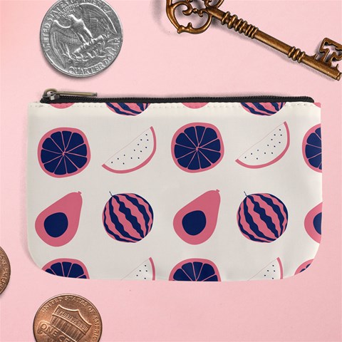 Fruits Halves Pattern Design Large Coin Purse from ArtsNow.com Front