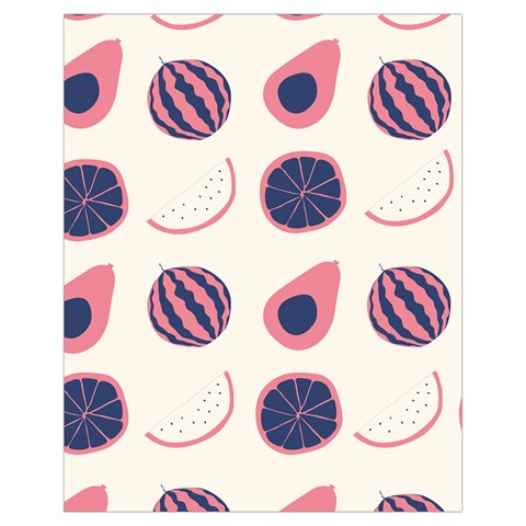 Fruits Halves Pattern Design Drawstring Pouch (XL) from ArtsNow.com Front