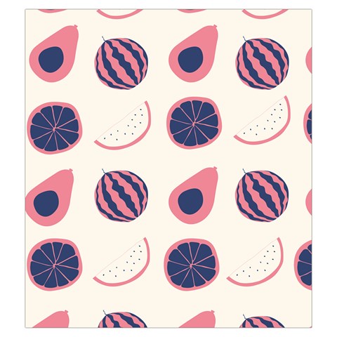 Fruits Halves Pattern Design Drawstring Pouch (2XL) from ArtsNow.com Back