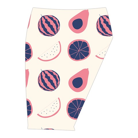 Fruits Halves Pattern Design Midi Wrap Pencil Skirt from ArtsNow.com  Front Right 