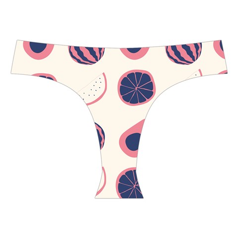 Fruits Halves Pattern Design Cross Back Hipster Bikini Set from ArtsNow.com Front Under