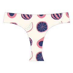 Fruits Halves Pattern Design Cross Back Hipster Bikini Set from ArtsNow.com Front Under