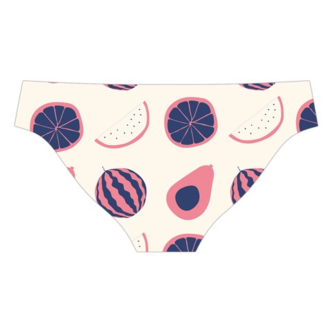 Fruits Halves Pattern Design Cross Back Hipster Bikini Set from ArtsNow.com Back Under