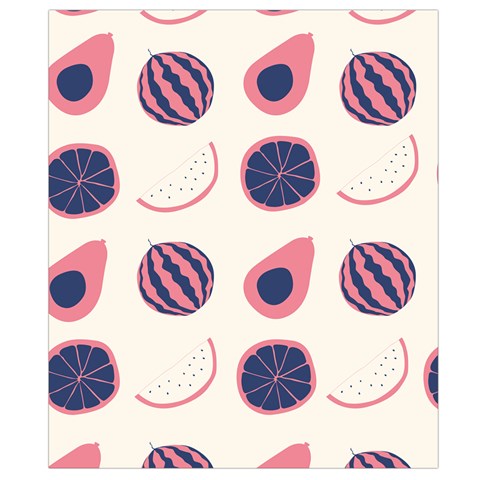 Fruits Halves Pattern Design Belt Pouch Bag (Small) from ArtsNow.com Back Strap