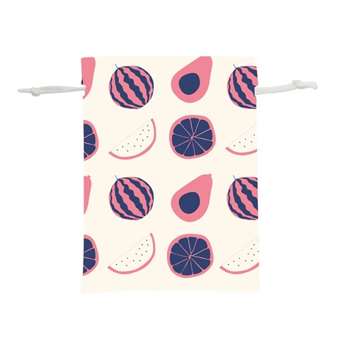 Fruits Halves Pattern Design Lightweight Drawstring Pouch (S) from ArtsNow.com Back