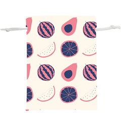 Fruits Halves Pattern Design Lightweight Drawstring Pouch (XL) from ArtsNow.com Back