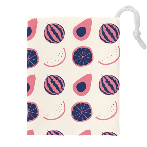 Fruits Halves Pattern Design Drawstring Pouch (5XL) from ArtsNow.com Front