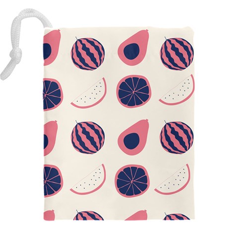 Fruits Halves Pattern Design Drawstring Pouch (5XL) from ArtsNow.com Back