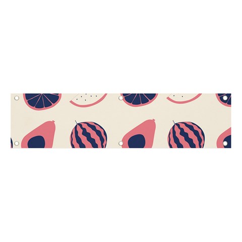Fruits Halves Pattern Design Banner and Sign 4  x 1  from ArtsNow.com Front