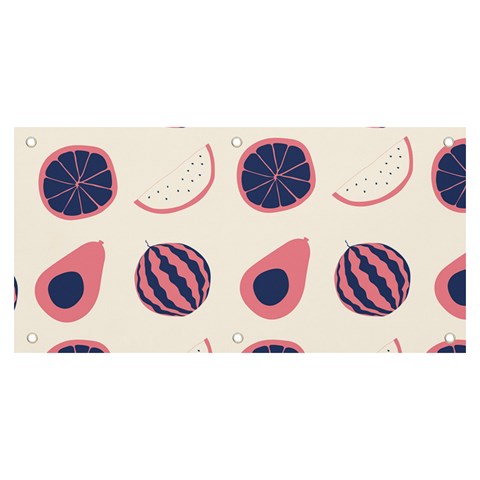 Fruits Halves Pattern Design Banner and Sign 6  x 3  from ArtsNow.com Front