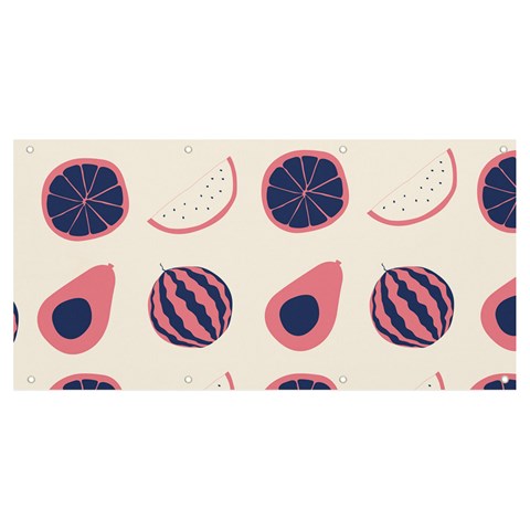 Fruits Halves Pattern Design Banner and Sign 8  x 4  from ArtsNow.com Front