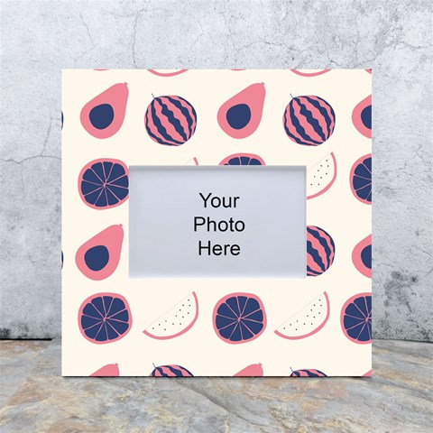 Fruits Halves Pattern Design White Box Photo Frame 4  x 6  from ArtsNow.com Front