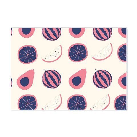 Fruits Halves Pattern Design Crystal Sticker (A4) from ArtsNow.com Front