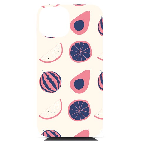 Fruits Halves Pattern Design iPhone 14 Black UV Print Case from ArtsNow.com Front