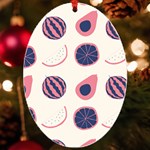 Fruits Halves Pattern Design UV Print Acrylic Ornament Oval