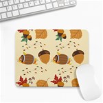 Leaves Foliage Acorns Barrel Small Mousepad