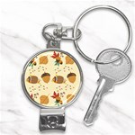 Leaves Foliage Acorns Barrel Nail Clippers Key Chain
