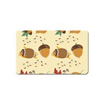 Leaves Foliage Acorns Barrel Magnet (Name Card)
