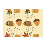Leaves Foliage Acorns Barrel Sticker A4 (100 pack)