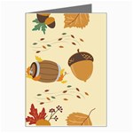 Leaves Foliage Acorns Barrel Greeting Card