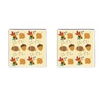 Leaves Foliage Acorns Barrel Cufflinks (Square)