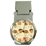 Leaves Foliage Acorns Barrel Money Clip Watches