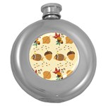 Leaves Foliage Acorns Barrel Round Hip Flask (5 oz)