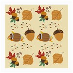 Leaves Foliage Acorns Barrel Medium Glasses Cloth