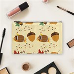 Leaves Foliage Acorns Barrel Cosmetic Bag (Medium)